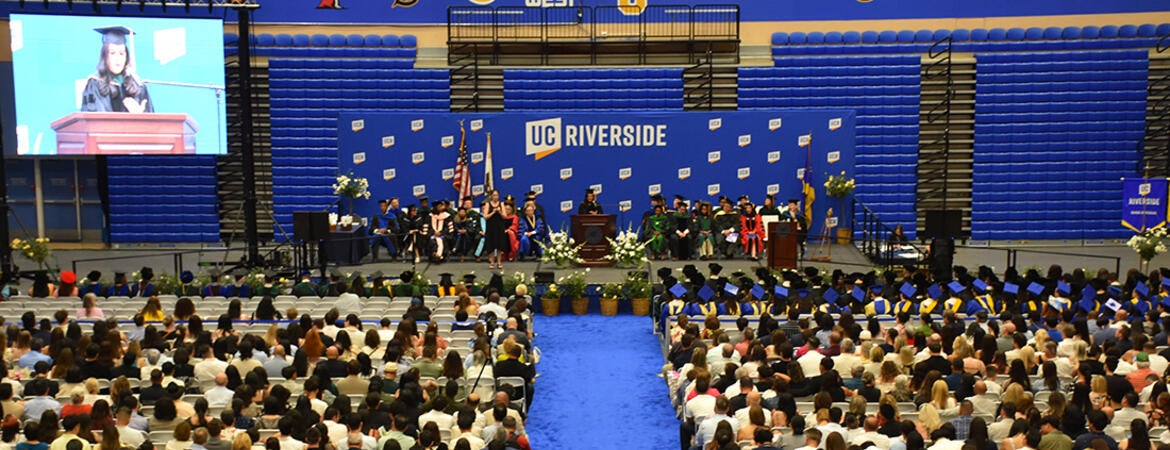 Commencement 2026 crowd and stage
