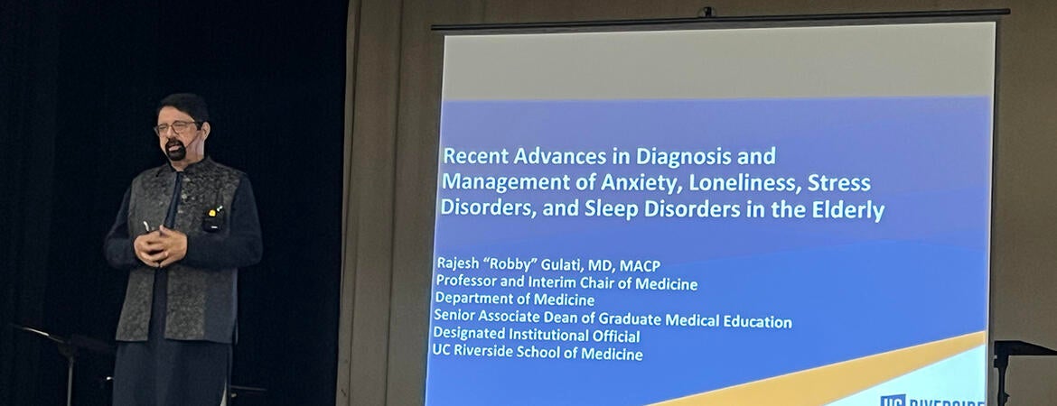 Rajesh "Robby" Gulati presenting at an event