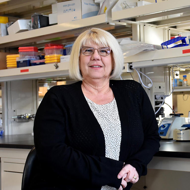 Coss in her lab